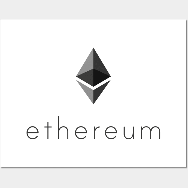 Ethereum Logo Black Wall Art by NATEnTATE